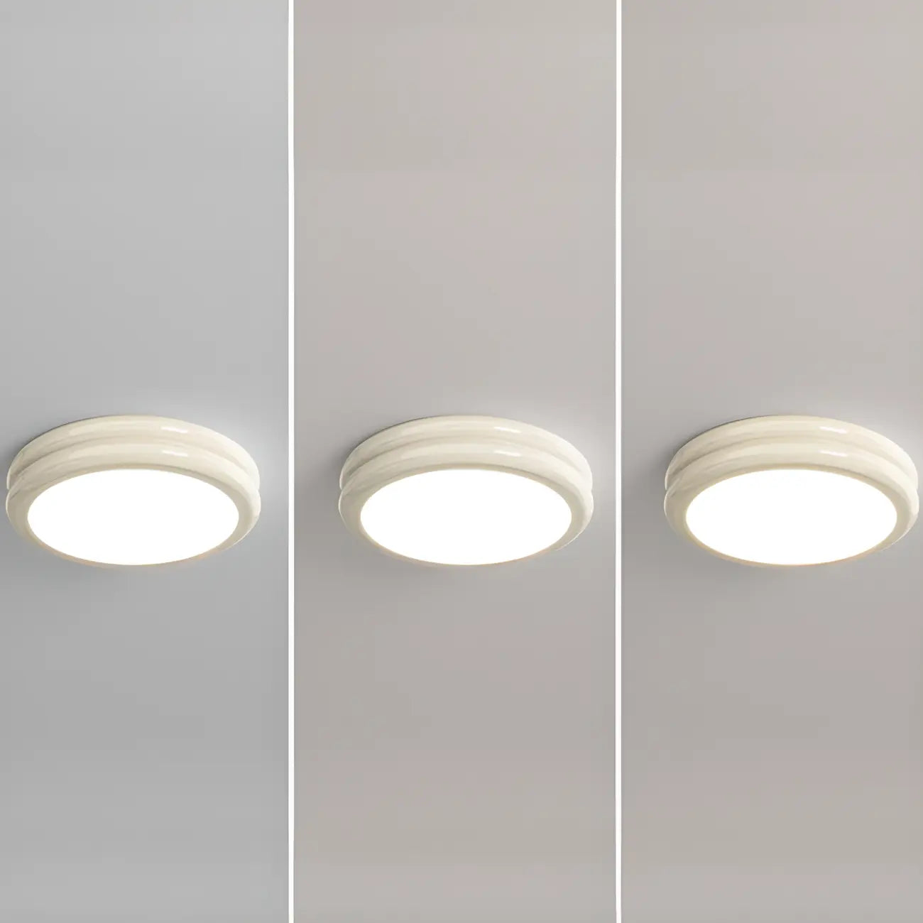 Plafonnier LED circulaire encastré à intensité variable pour salon