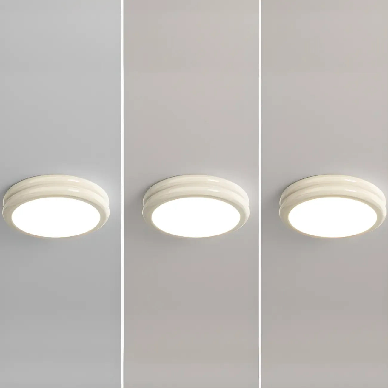 Plafonnier LED circulaire encastré à intensité variable pour salon