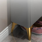 Meuble à chaussures dissimulé en bois gris/blanc pour entrée