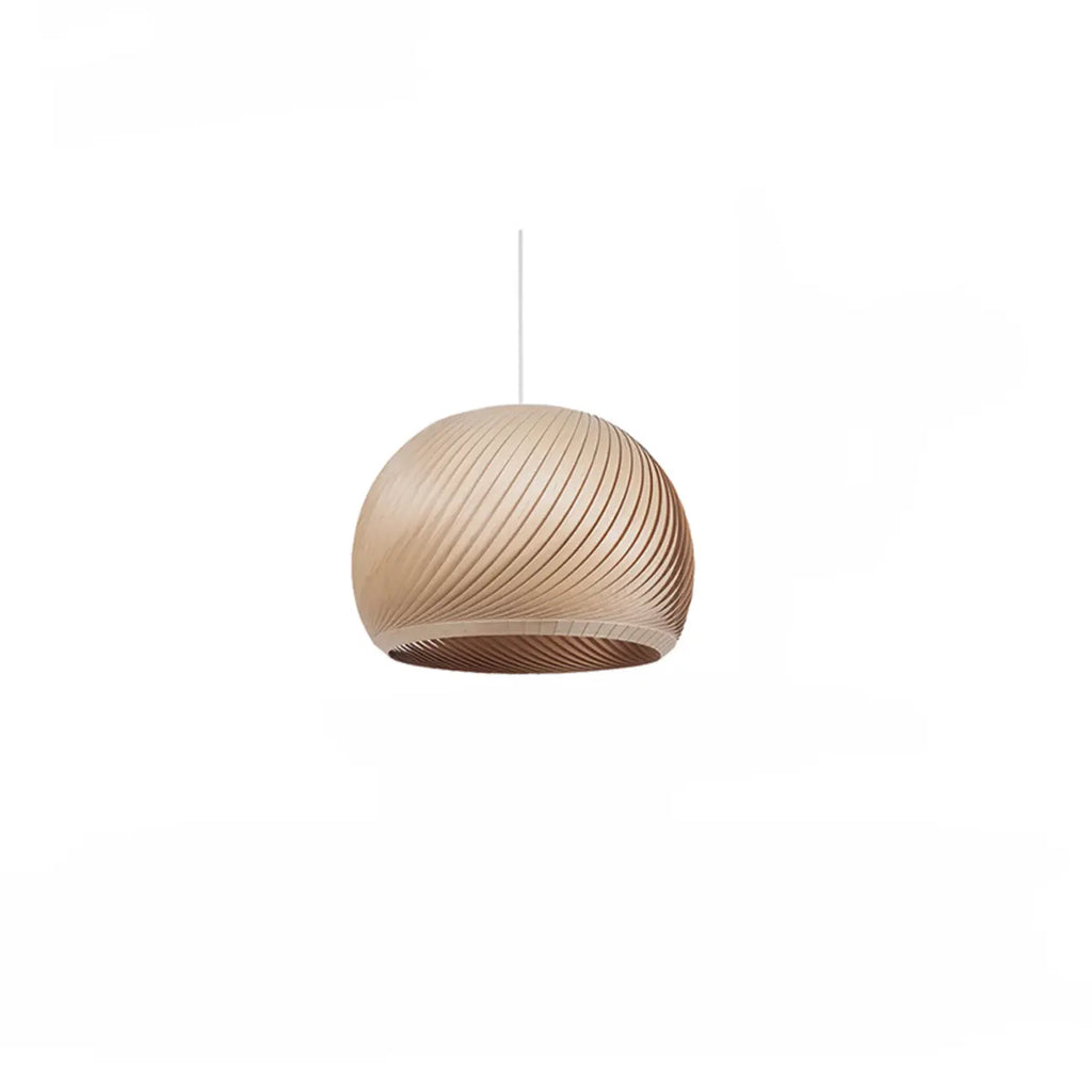 Suspension minimaliste en bois avec boule ronde pour salle à manger