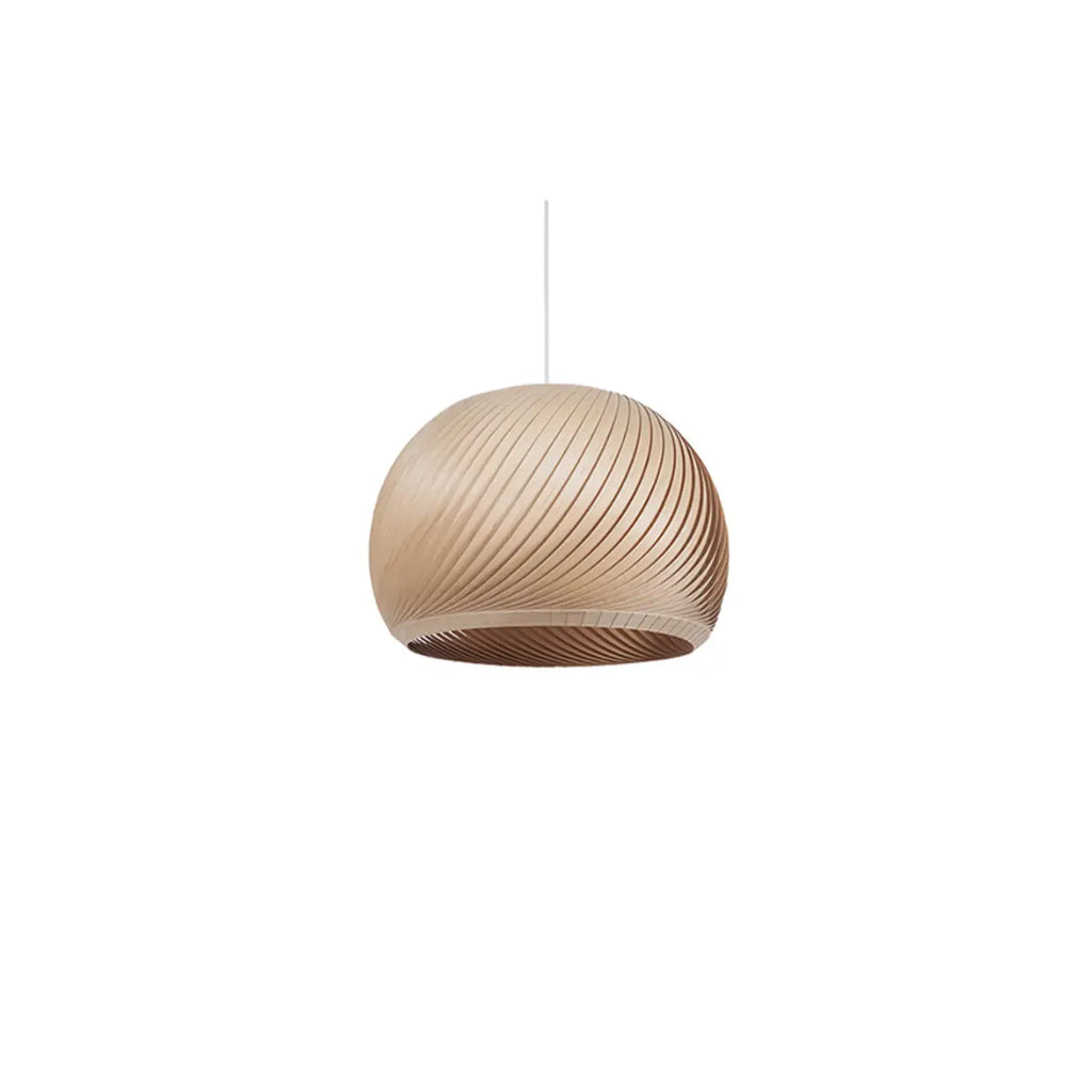 Suspension minimaliste en bois avec boule ronde pour salle à manger