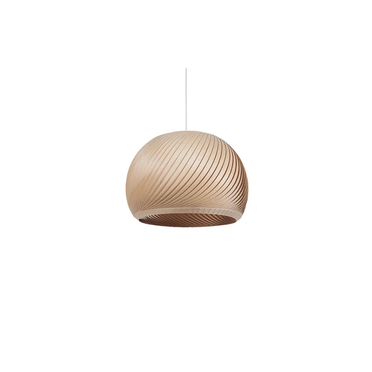 Suspension minimaliste en bois avec boule ronde pour salle à manger