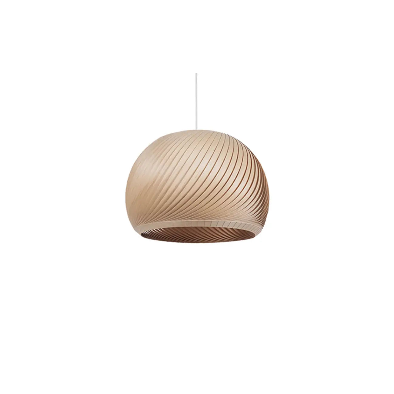 Suspension minimaliste en bois avec boule ronde pour salle à manger