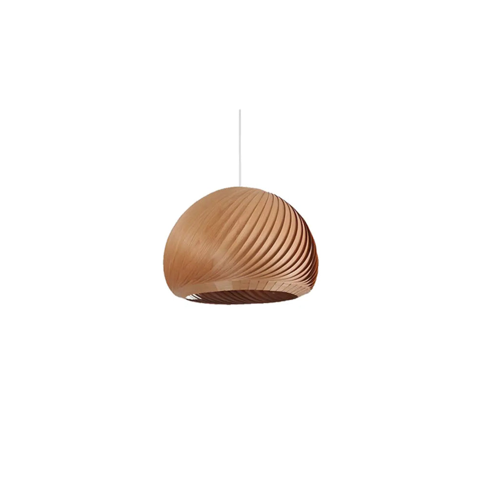 Suspension minimaliste en bois avec boule ronde pour salle à manger