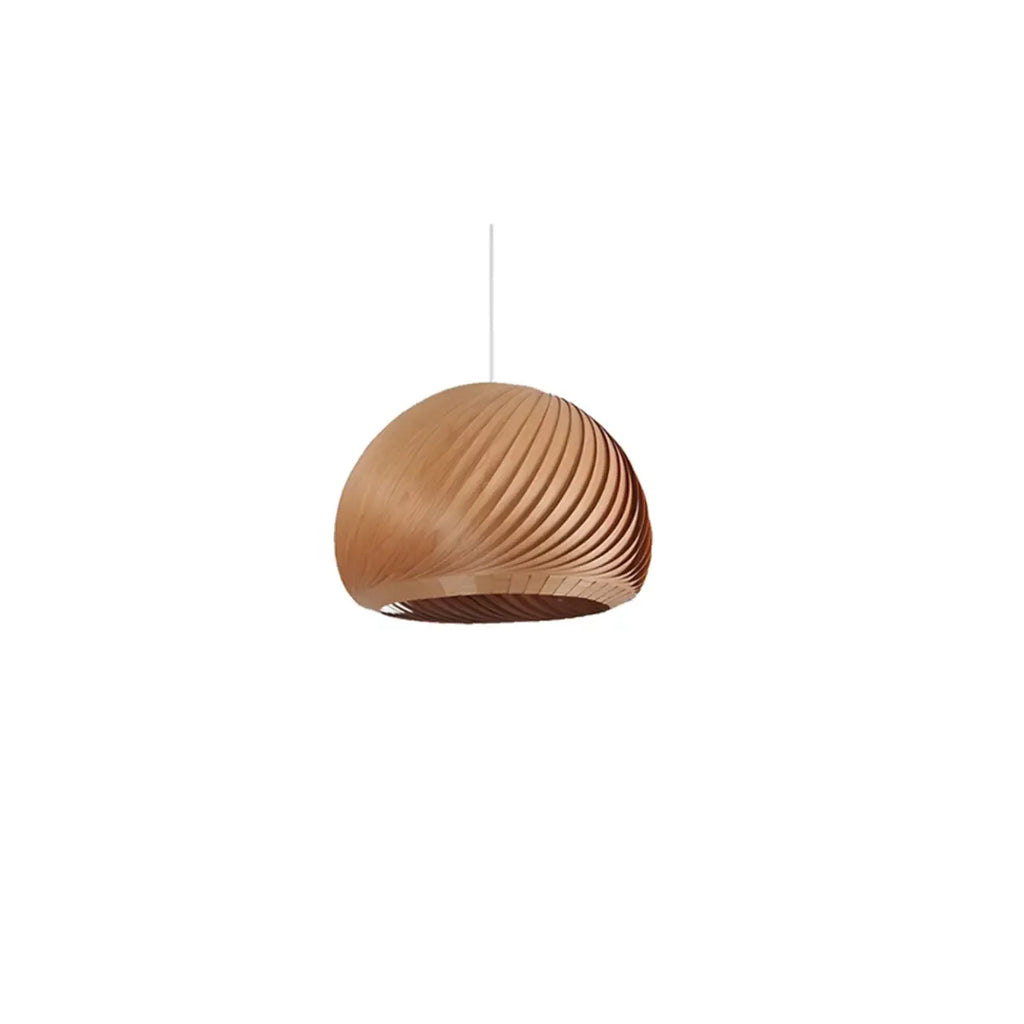 Suspension minimaliste en bois avec boule ronde pour salle à manger