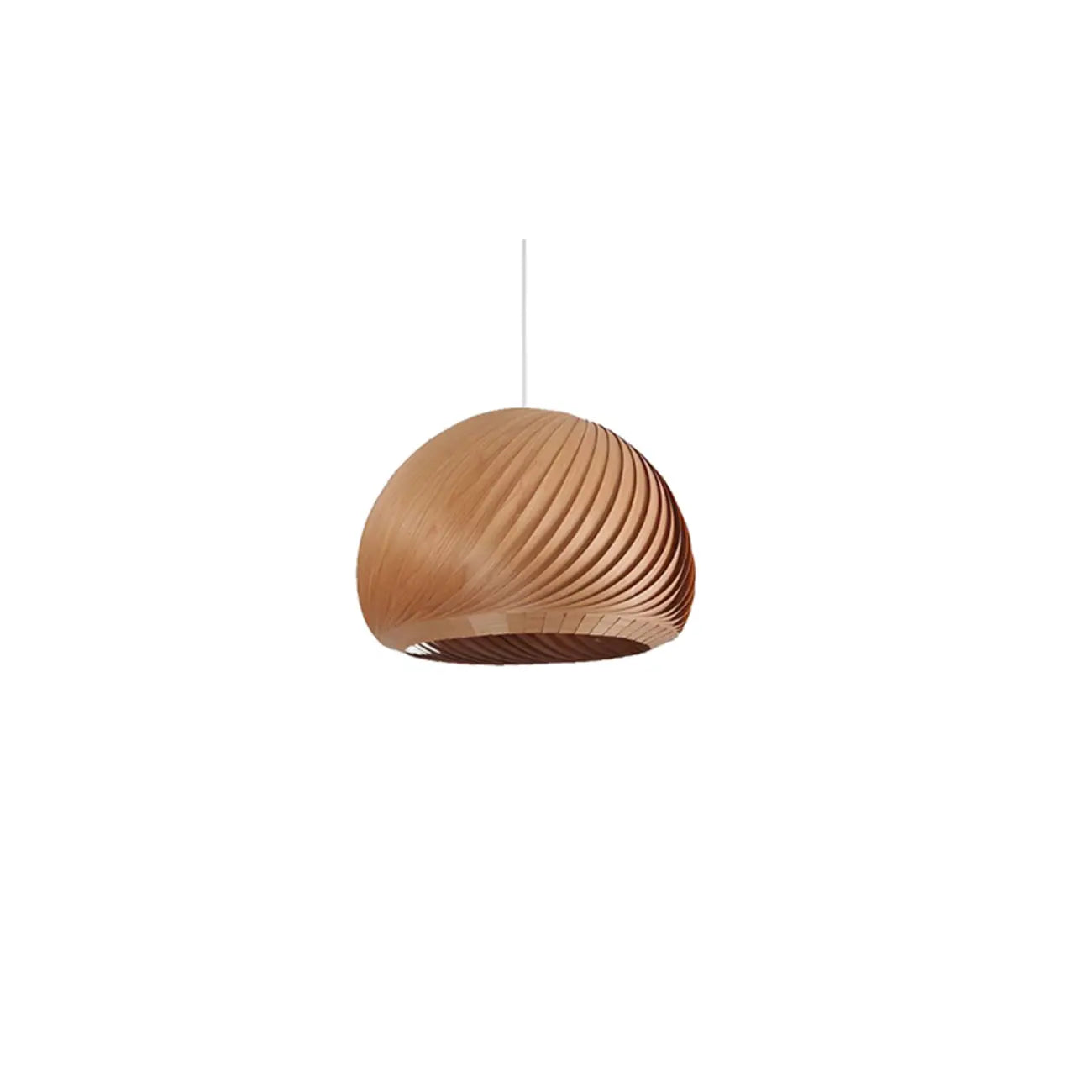 Suspension minimaliste en bois avec boule ronde pour salle à manger