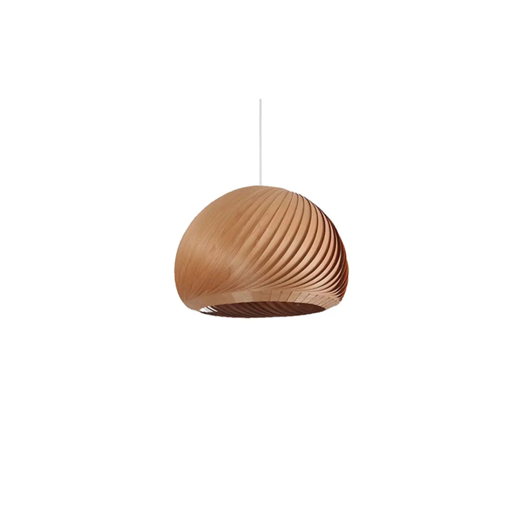 Suspension minimaliste en bois avec boule ronde pour salle à manger