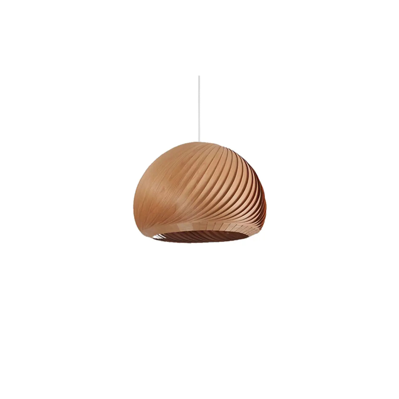 Suspension minimaliste en bois avec boule ronde pour salle à manger