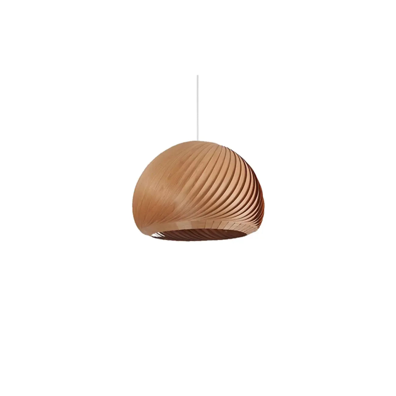Suspension minimaliste en bois avec boule ronde pour salle à manger