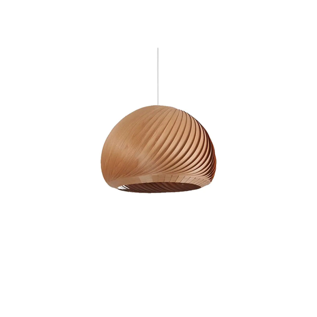 Suspension minimaliste en bois avec boule ronde pour salle à manger