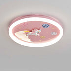 Plafonnier LED rose romantique pour la décoration de la chambre d'enfant