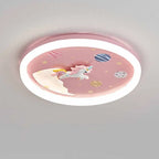Plafonnier LED rose romantique pour la décoration de la chambre d'enfant