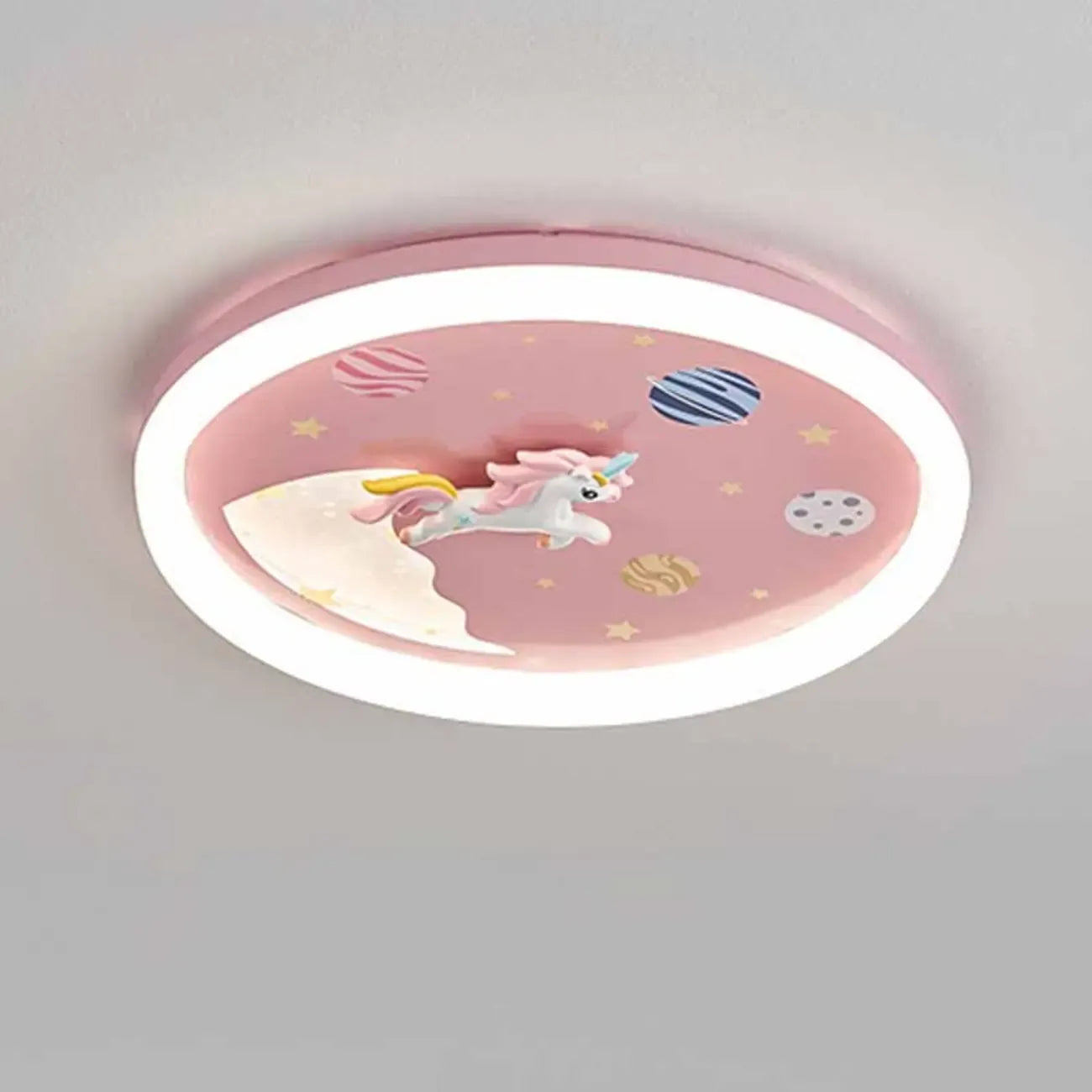 Plafonnier LED rose romantique pour la décoration de la chambre d'enfant