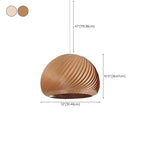 Suspension minimaliste en bois avec boule ronde pour salle à manger