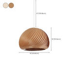 Suspension minimaliste en bois avec boule ronde pour salle à manger