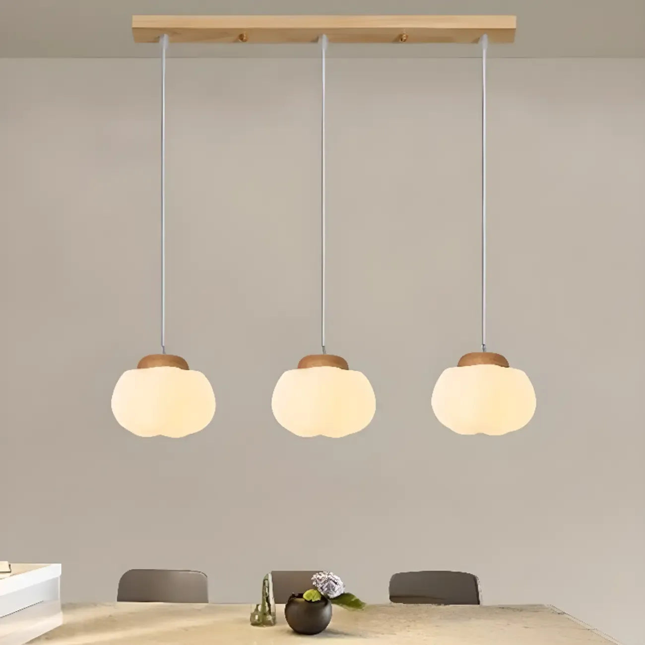 Suspension glamour en forme de citrouille avec suspension réglable