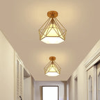 Plafonnier LED semi-encastré créatif en fer pour éclairage intérieur
