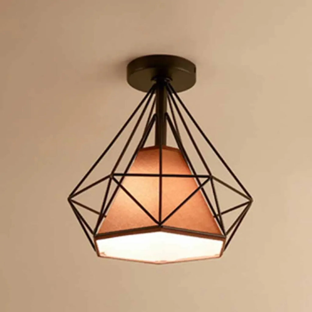 Plafonnier LED semi-encastré créatif en fer pour éclairage intérieur