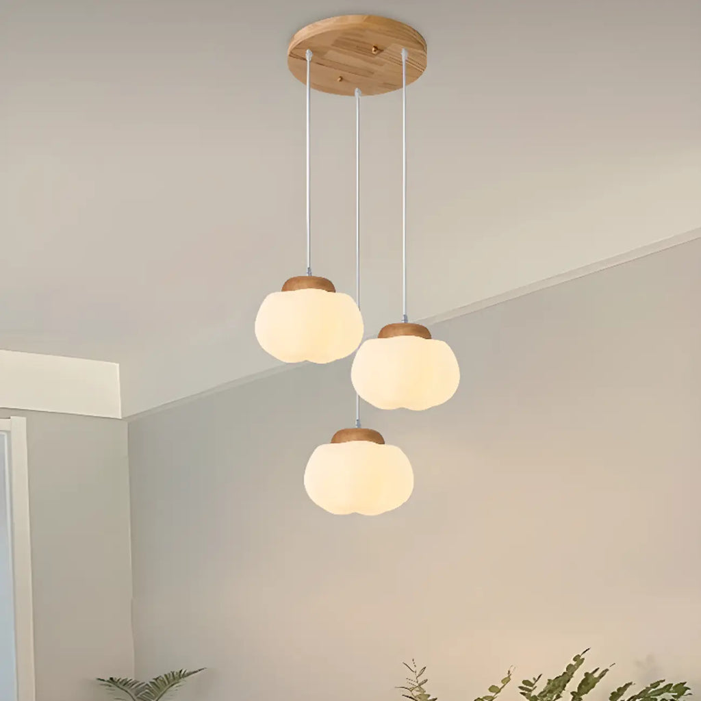 Suspension glamour en forme de citrouille avec suspension réglable