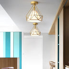 Plafonnier LED semi-encastré créatif en fer pour éclairage intérieur