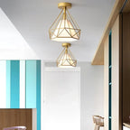 Plafonnier LED semi-encastré créatif en fer pour éclairage intérieur