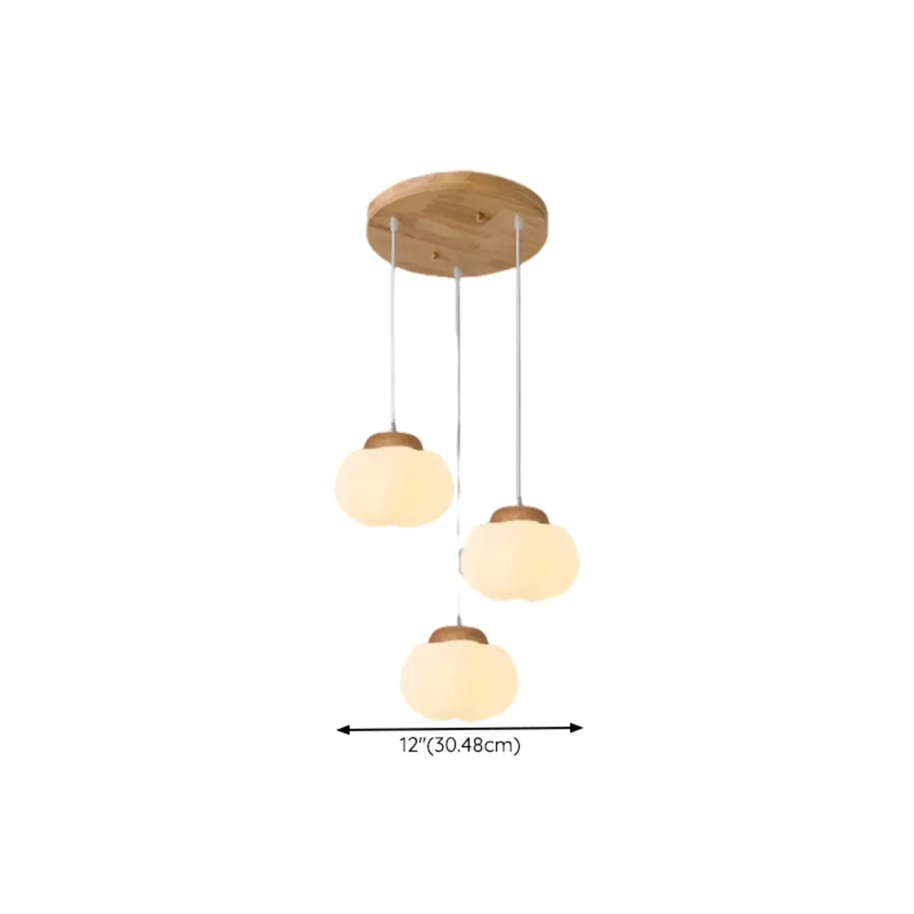 Suspension glamour en forme de citrouille avec suspension réglable