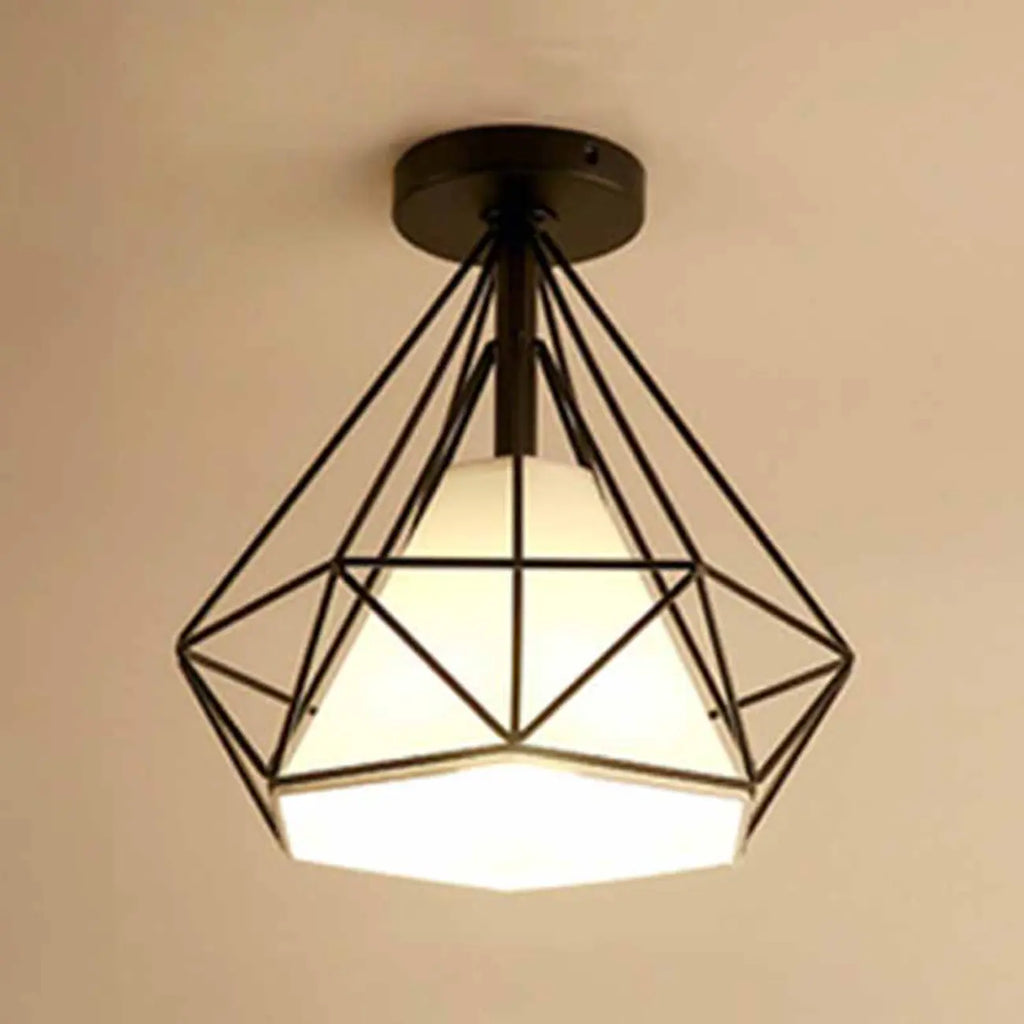 Plafonnier LED semi-encastré créatif en fer pour éclairage intérieur