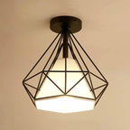 Plafonnier LED semi-encastré créatif en fer pour éclairage intérieur