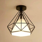 Plafonnier LED semi-encastré créatif en fer pour éclairage intérieur