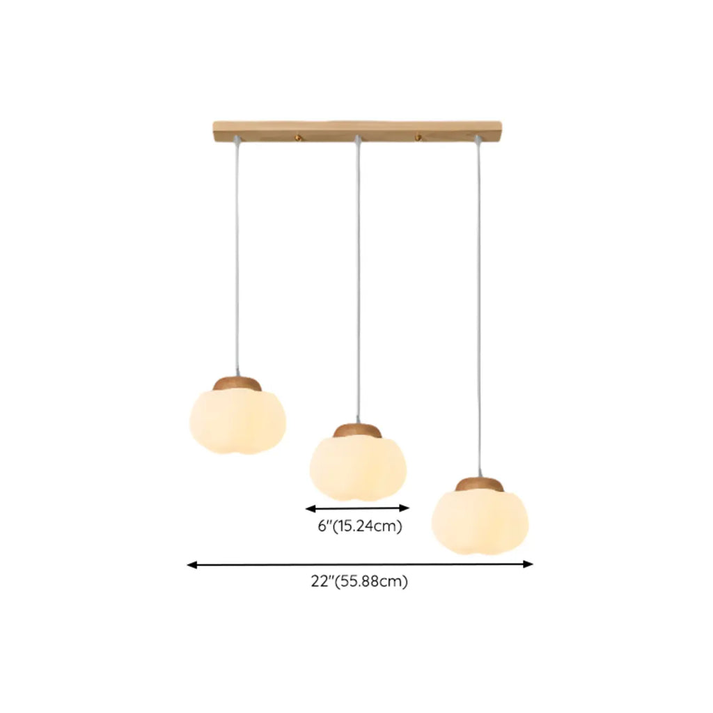 Suspension glamour en forme de citrouille avec suspension réglable
