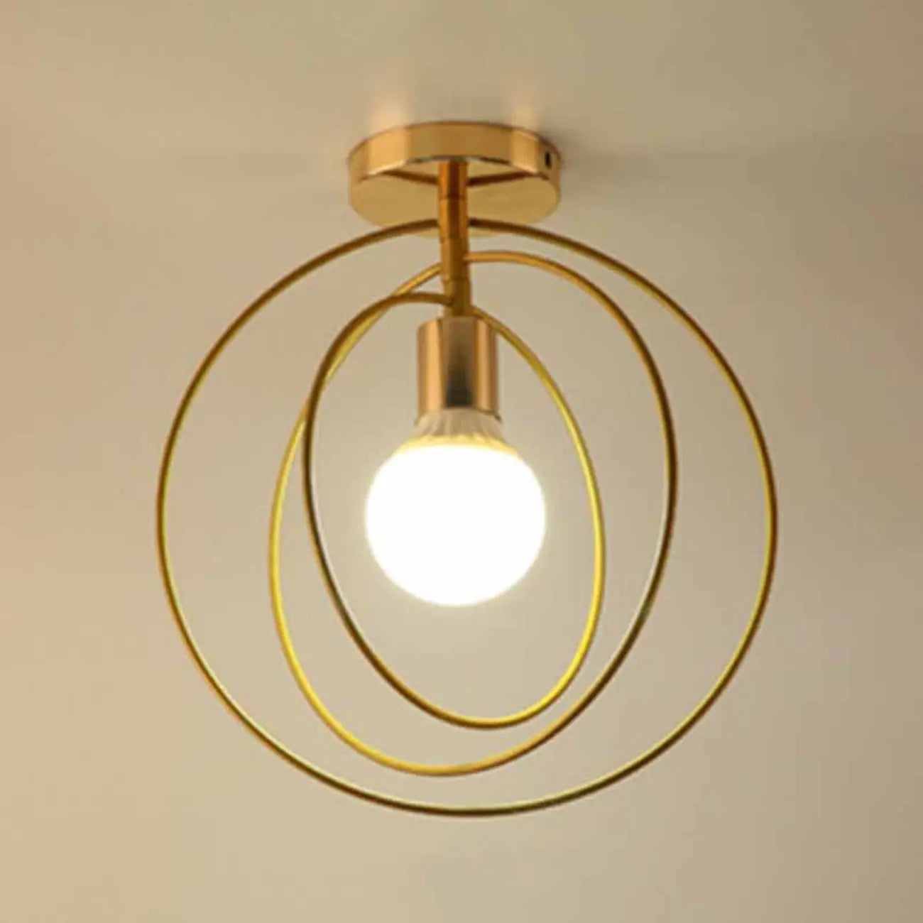 Plafonnier LED semi-encastré créatif en fer pour éclairage intérieur