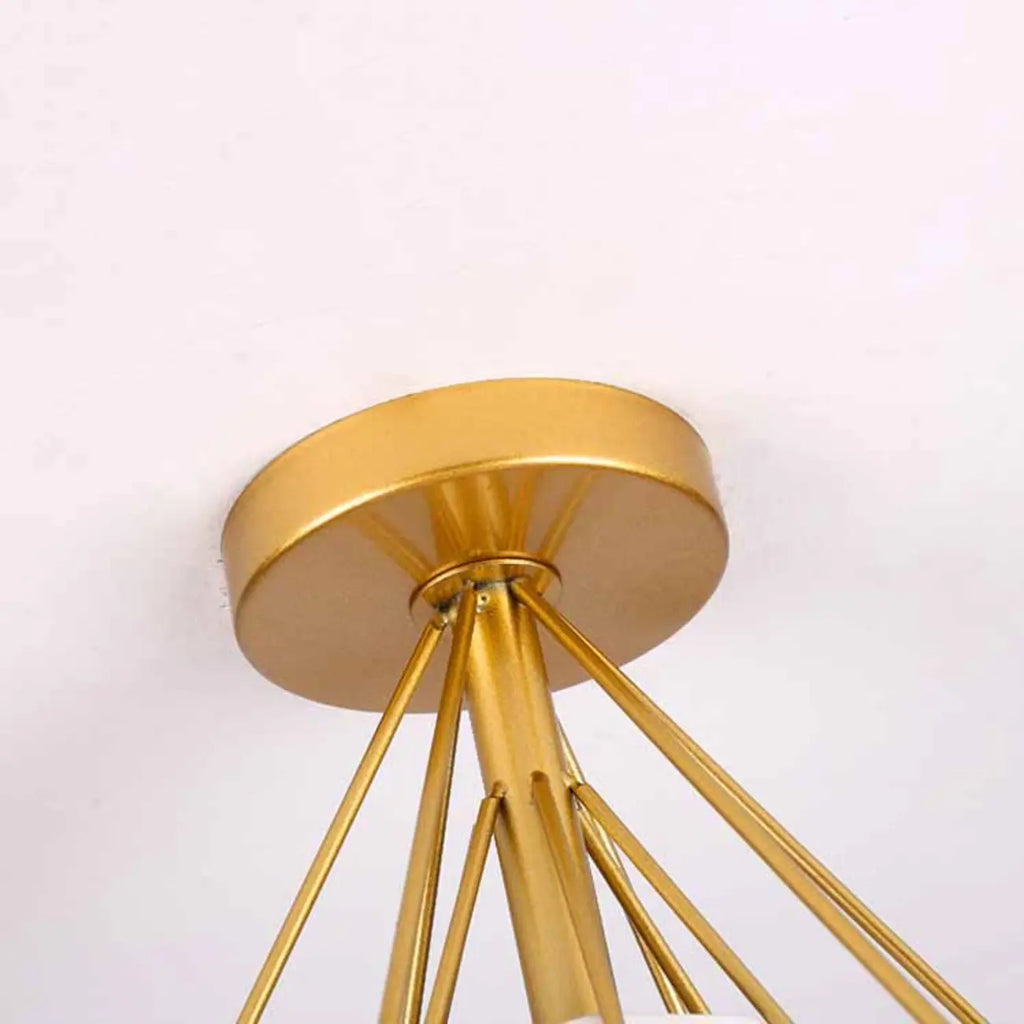 Plafonnier LED semi-encastré créatif en fer pour éclairage intérieur