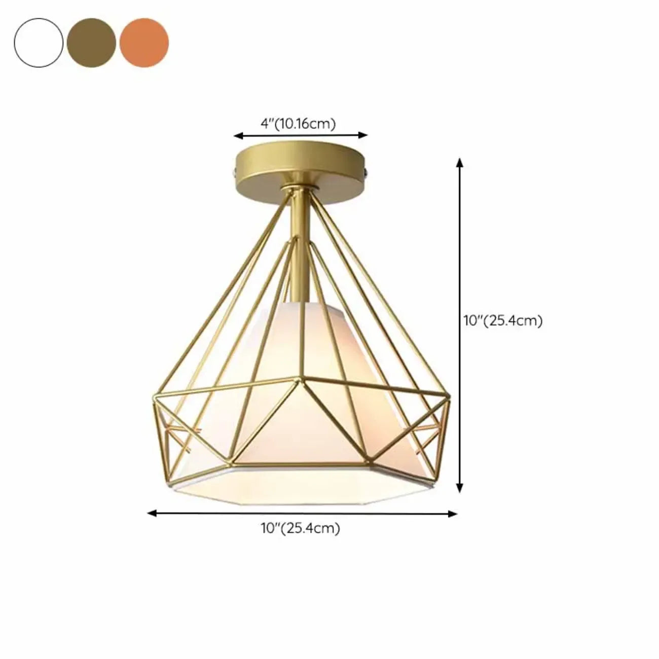 Plafonnier LED semi-encastré créatif en fer pour éclairage intérieur