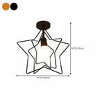 Plafonnier LED semi-encastré créatif en fer pour éclairage intérieur