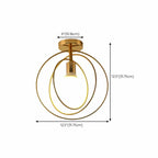 Plafonnier LED semi-encastré créatif en fer pour éclairage intérieur