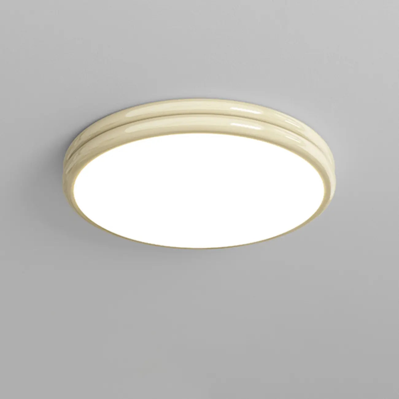 Plafonnier rond double couche encastré pour salon