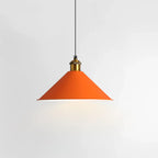 Lampada a Sospensione Industriale Arancione in Metallo per Sala da Pranzo