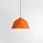 Lampada a Sospensione Industriale Arancione in Metallo per Sala da Pranzo