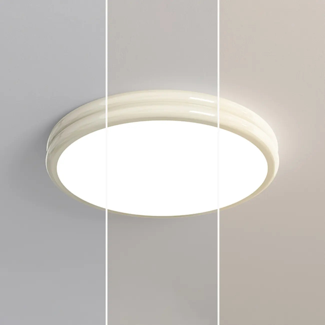 Plafonnier rond double couche encastré pour salon