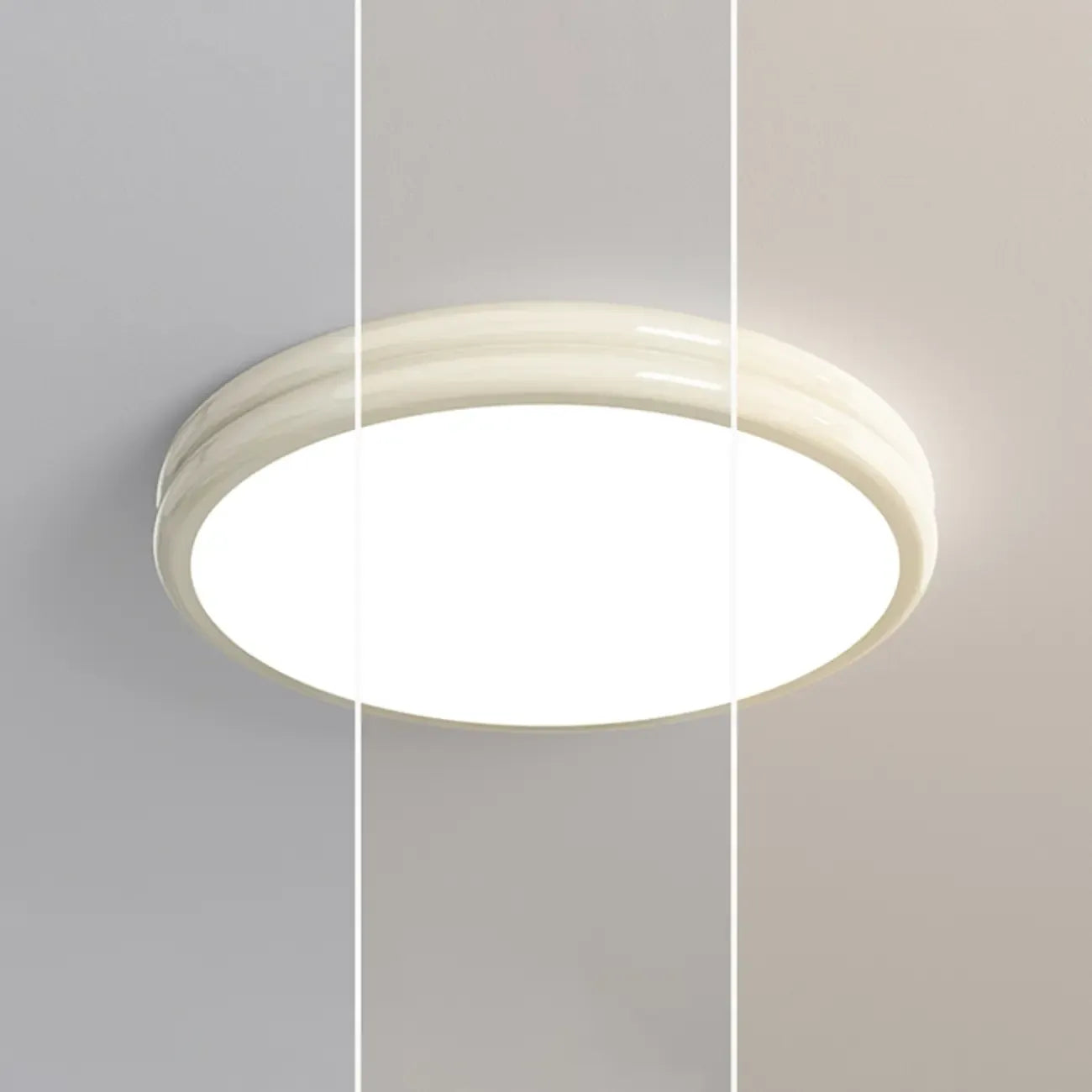 Plafonnier rond double couche encastré pour salon