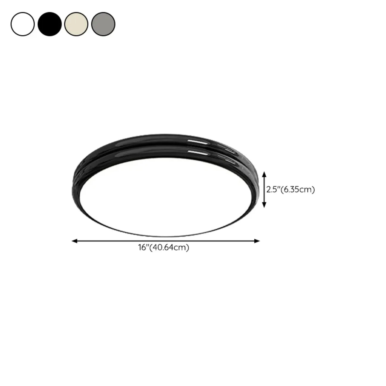 Plafonnier rond double couche encastré pour salon