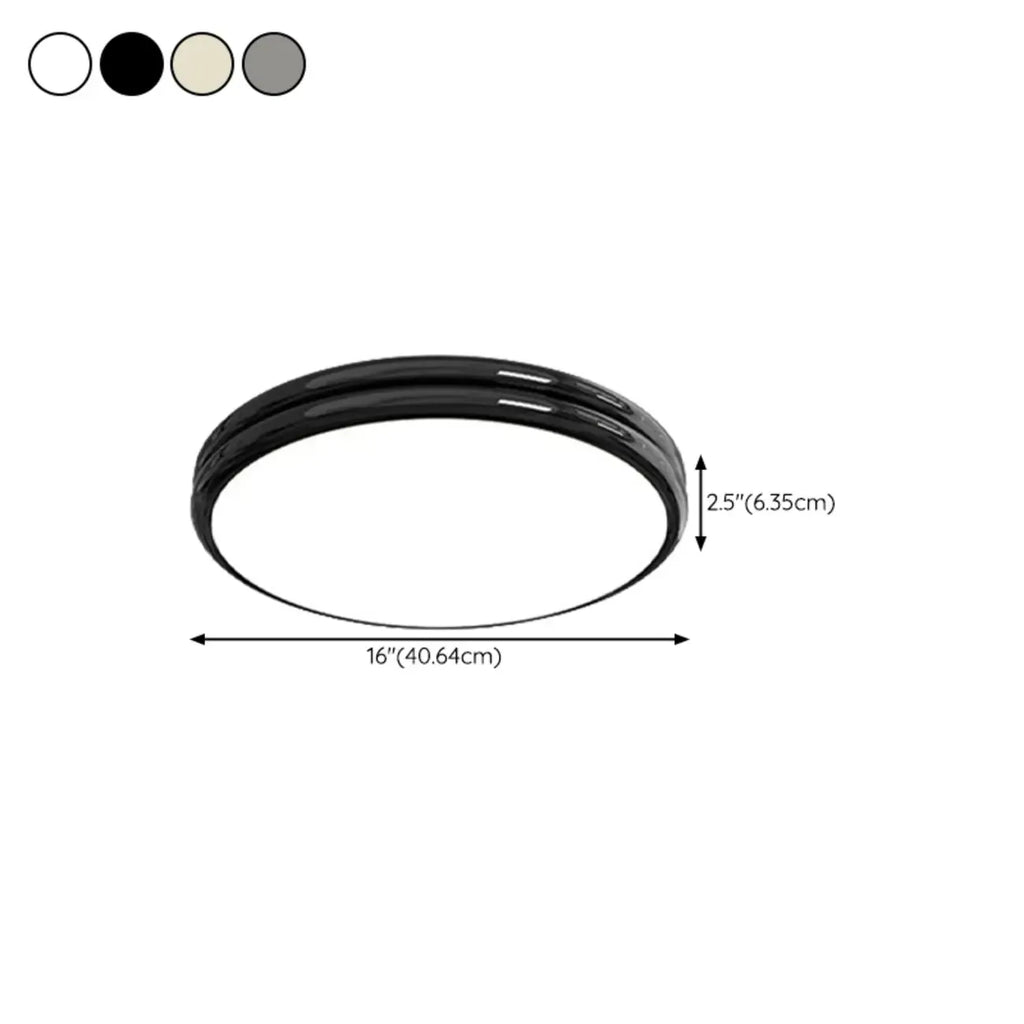 Plafonnier rond double couche encastré pour salon