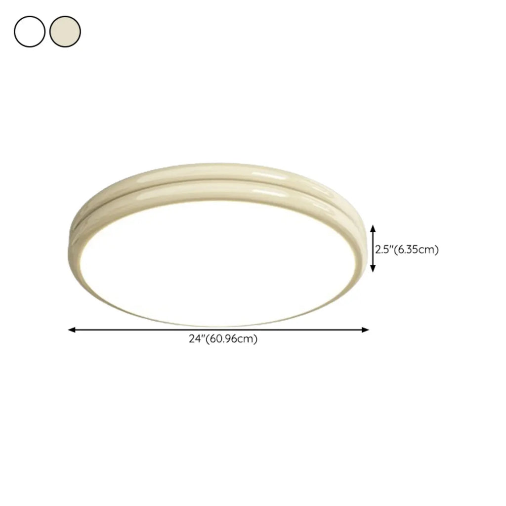 Plafonnier rond double couche encastré pour salon