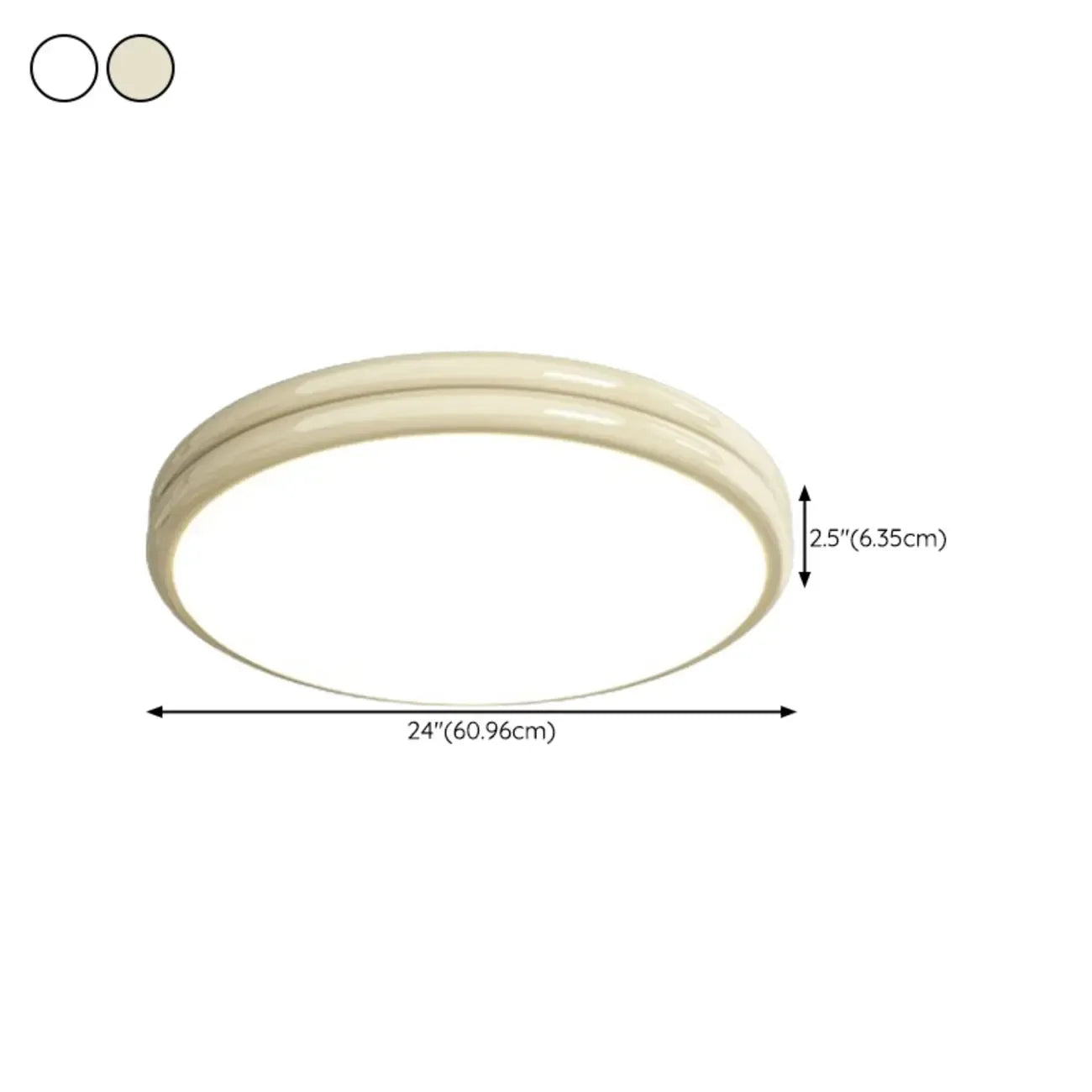 Plafonnier rond double couche encastré pour salon