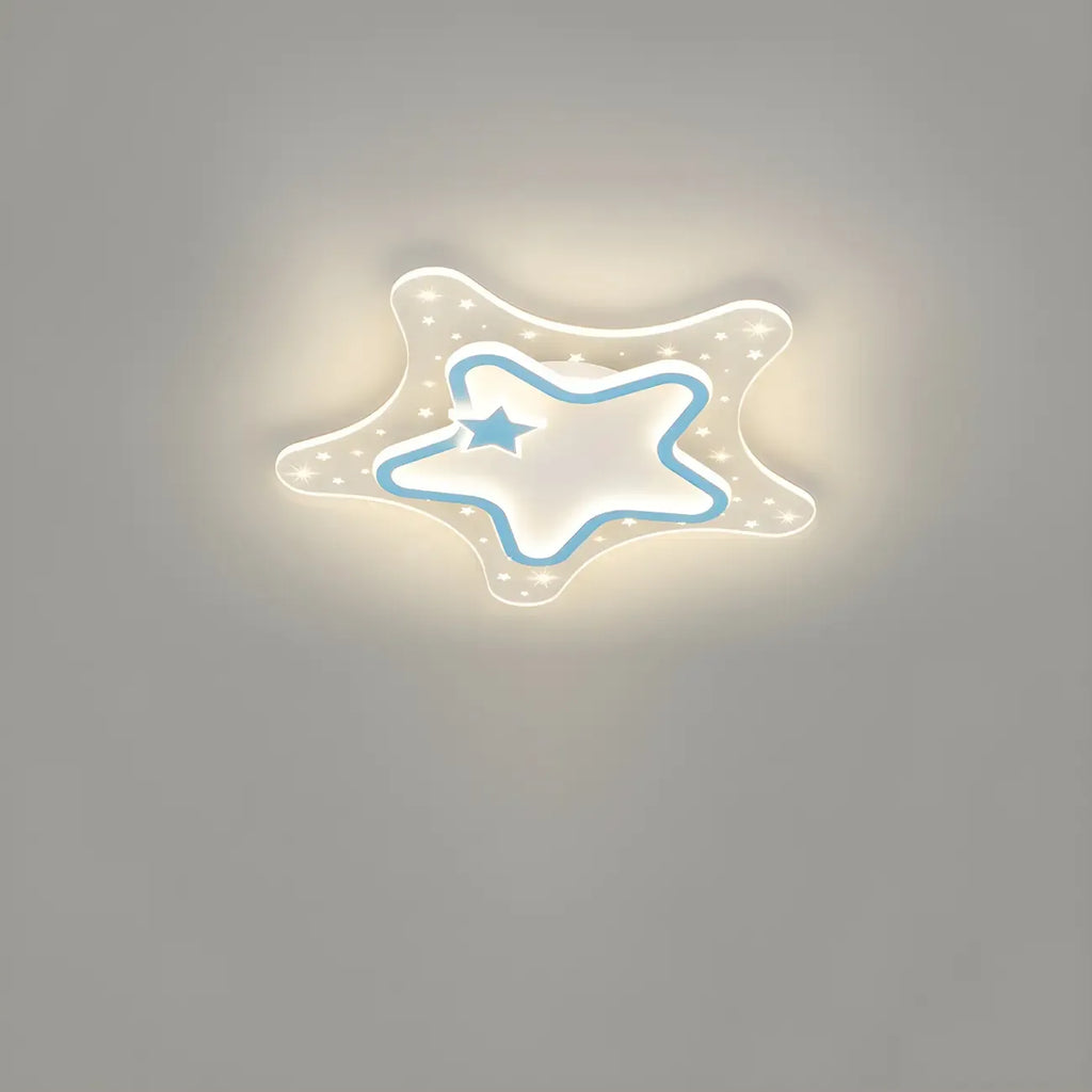 Plafonnier LED encastrable à intensité variable en forme d'étoile pour la décoration de la chambre d'enfant