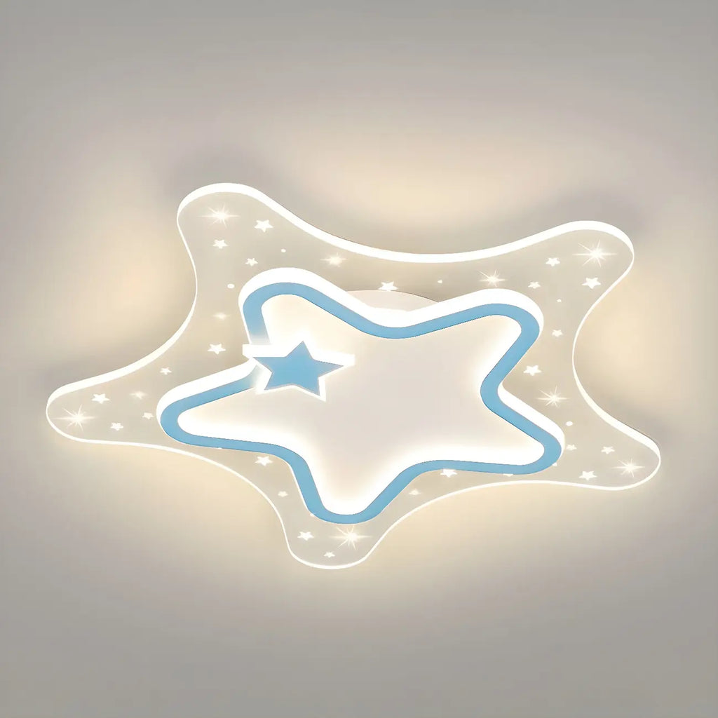 Plafonnier LED encastrable à intensité variable en forme d'étoile pour la décoration de la chambre d'enfant