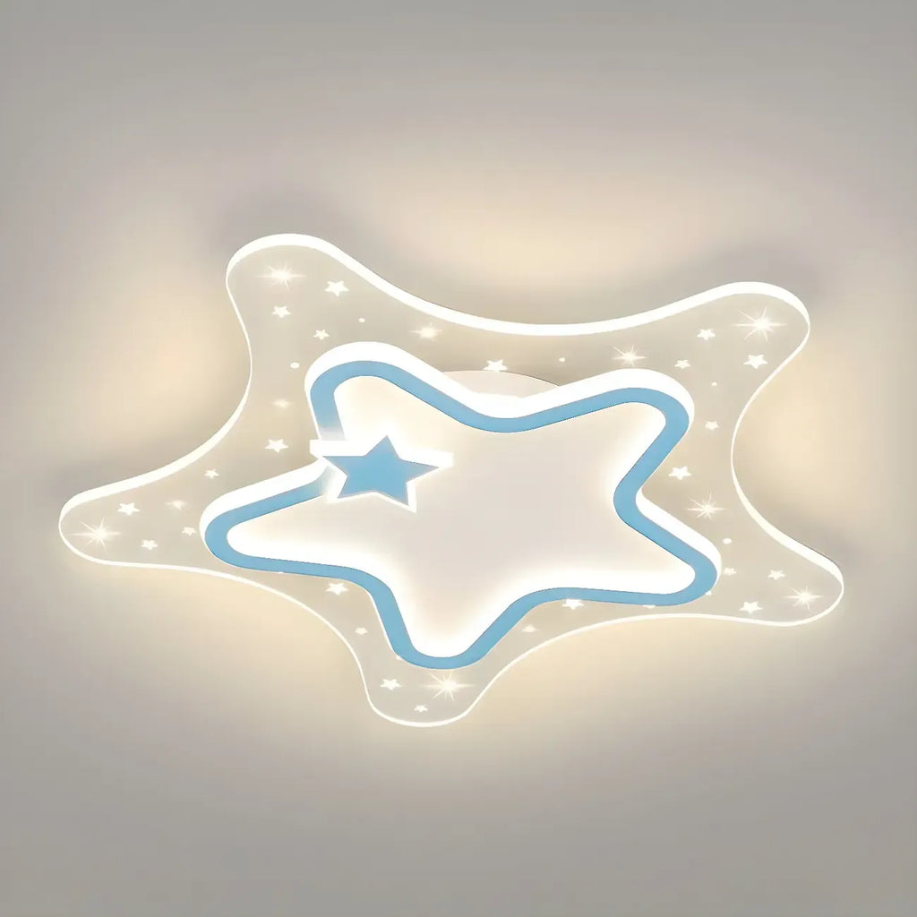 Plafonnier LED encastrable à intensité variable en forme d'étoile pour la décoration de la chambre d'enfant