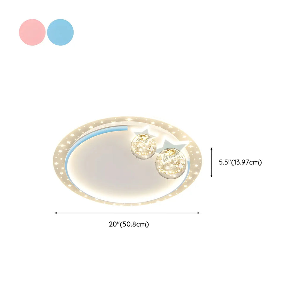 Plafonnier LED encastrable à intensité variable en forme d'étoile pour la décoration de la chambre d'enfant