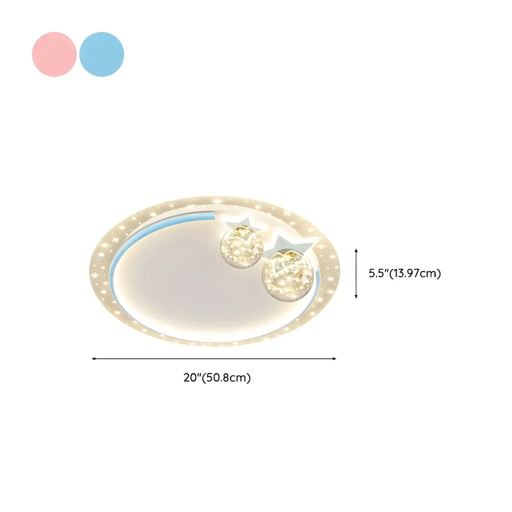 Plafonnier LED encastrable à intensité variable en forme d'étoile pour la décoration de la chambre d'enfant