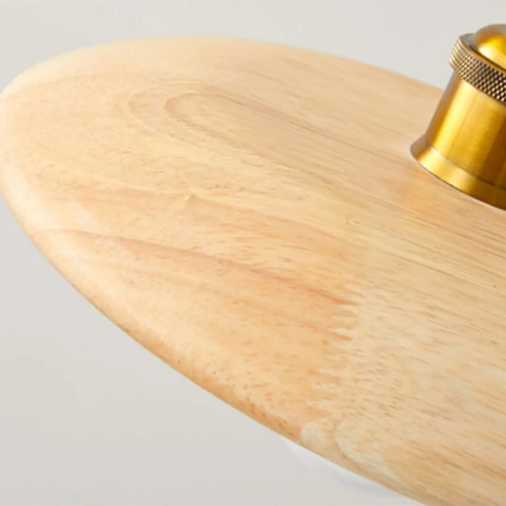 Plafonnier semi-encastré vintage en bois massif pour entrée